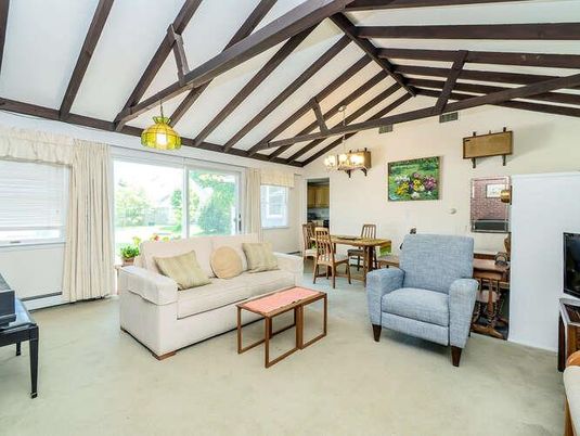 Chandelier, Dining room, Interior, Living room, Wooden Beams