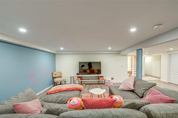 Interior, Living room, Recessed Lighting