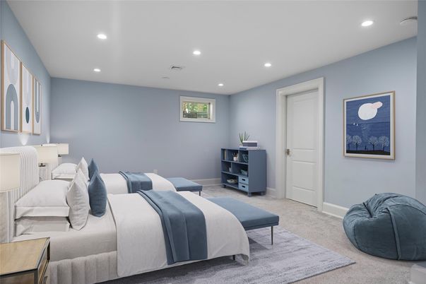 Bedroom, Interior, Recessed Lighting