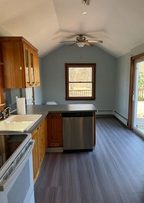 Interior, Kitchen, Wood Texture Flooring