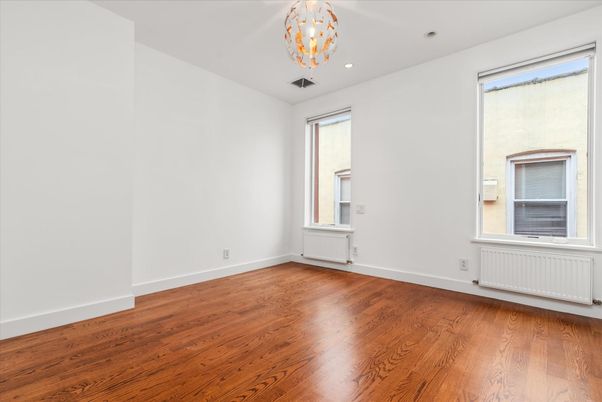 Empty room, Interior, Pendant Lights, Recessed Lighting, Wood Texture Flooring