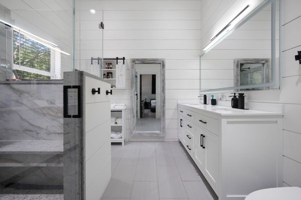 Bathroom, Interior, Marble Walls