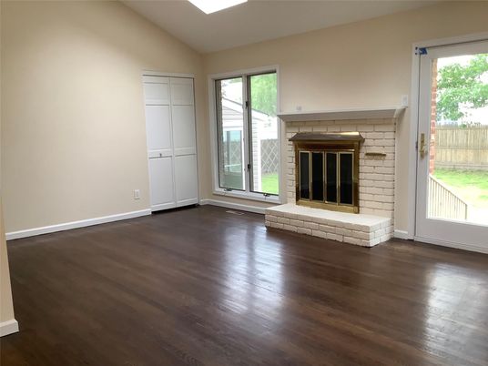 Empty room, Fireplace, Interior, Wood Texture Flooring
