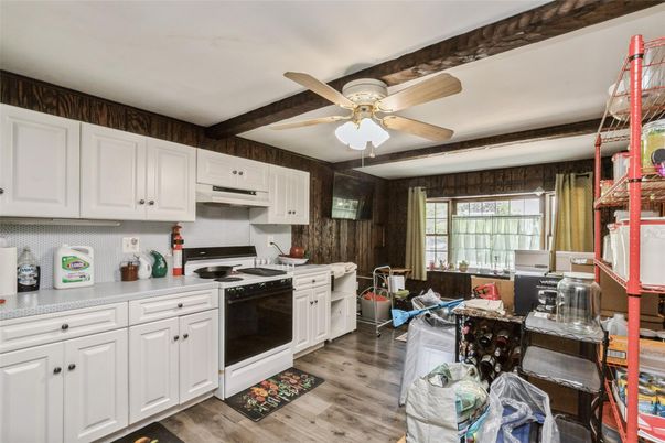 Interior, Kitchen, Wooden Beams, Wood Texture Flooring