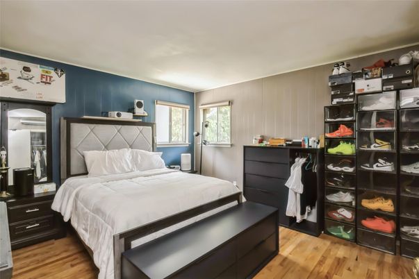 Bedroom, Interior, Wood Texture Flooring