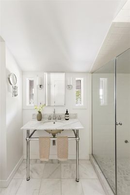 Bathroom, Glass Shower, Interior, Marble