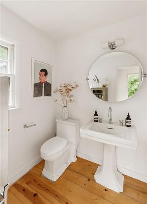 Bathroom, Interior, Wood Texture Flooring
