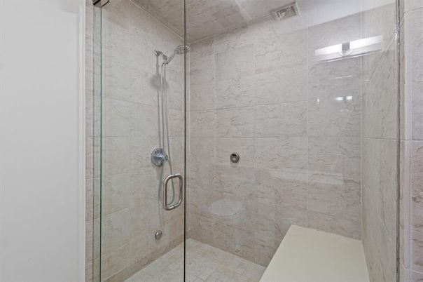 Bathroom, Glass Shower, Interior, Marble Walls