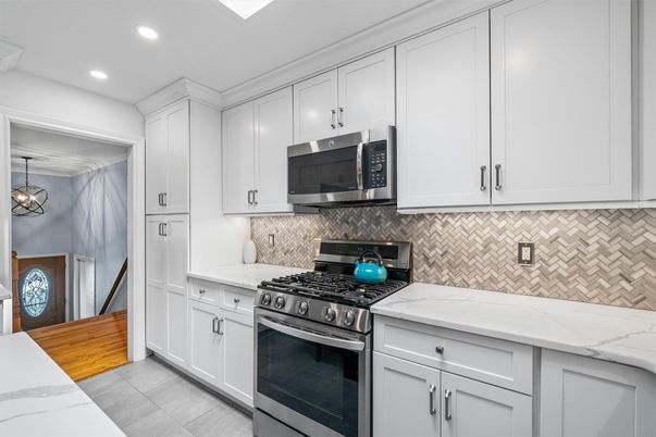 Interior, Kitchen, Pendant Lights, Recessed Lighting, Stainless Steel Appliances