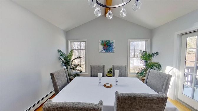 Dining room, Interior, Wood Texture Flooring