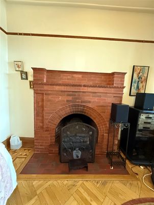 Fireplace, Interior, Wood Texture Flooring