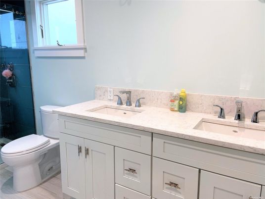 Bathroom, Dual Sink Vanities, Interior, Wood Texture Flooring