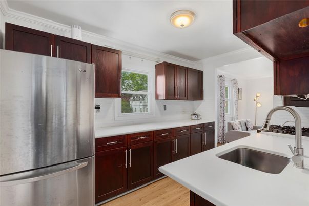 Interior, Kitchen, Wood Texture Flooring