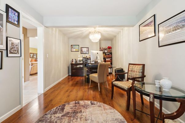 Chandelier, Home Office, Interior, Wood Texture Flooring
