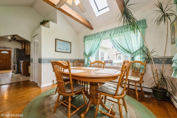 Dining room, Interior, Wooden Beams, Wood Texture Flooring