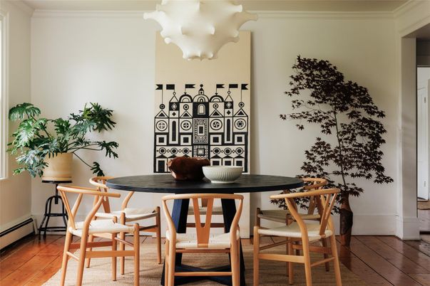 Dining room, Interior, Wood Texture Flooring