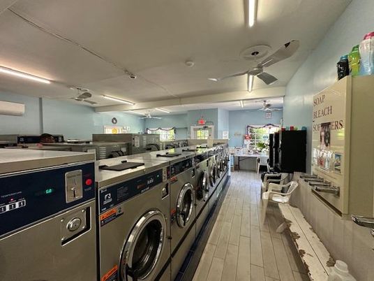 Interior, Washer, Wood Texture Flooring