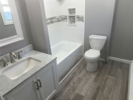 Bathroom, Interior, Wood Texture Flooring