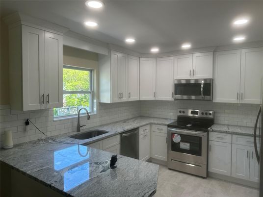 Interior, Kitchen, Recessed Lighting, Stainless Steel Appliances