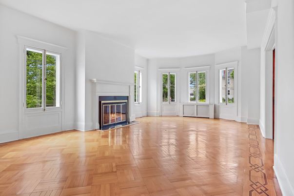 Empty room, Fireplace, Interior, Wood Texture Flooring