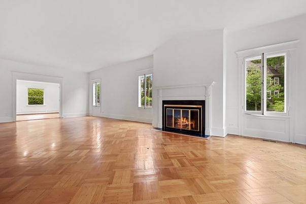 Empty room, Fireplace, Interior, Wood Texture Flooring