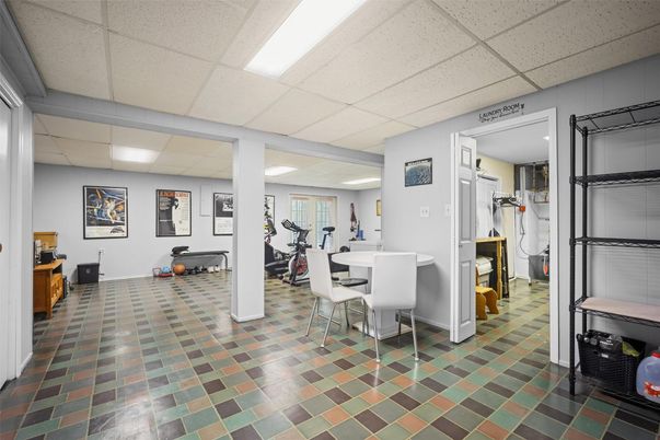 Fitness Equipment, Gym, Interior, Recessed Lighting