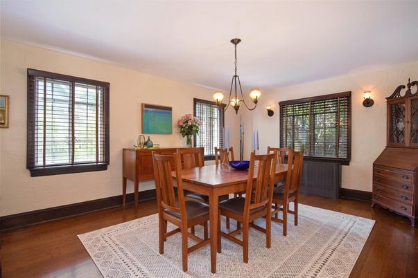 Chandelier, Dining room, Interior, Pendant Lights, Wood Texture Flooring