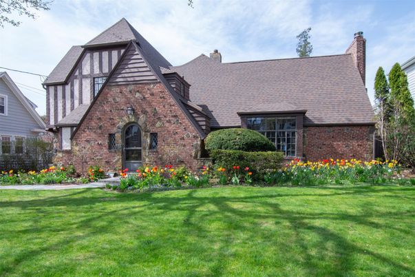 Exterior, Facade, Brick Facade, Tudor Revival