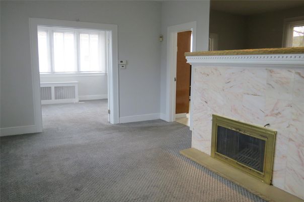 Empty room, Fireplace, Interior, Marble Walls