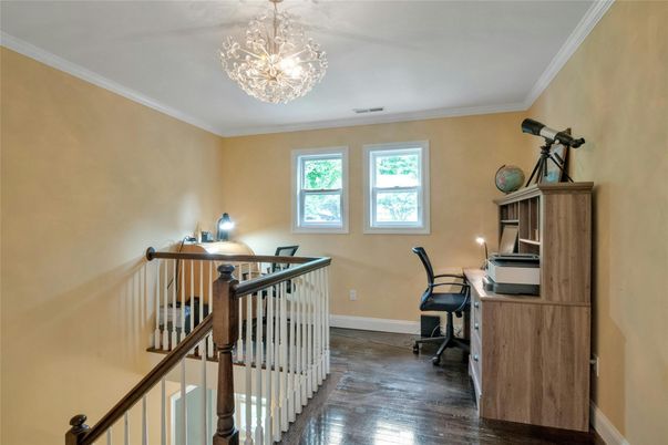 Chandelier, Home Office, Interior, Wood Texture Flooring