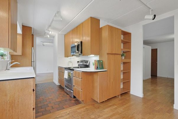 Interior, Kitchen, Wood Texture Flooring
