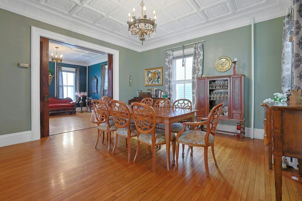 Chandelier, Dining room, Interior, Wood Texture Flooring