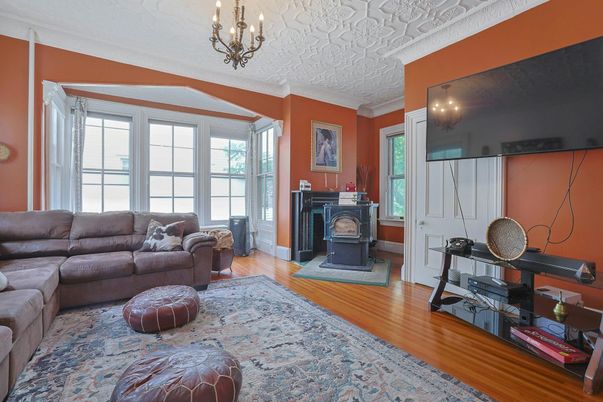Chandelier, Fireplace, Interior, Living room, Wood Texture Flooring