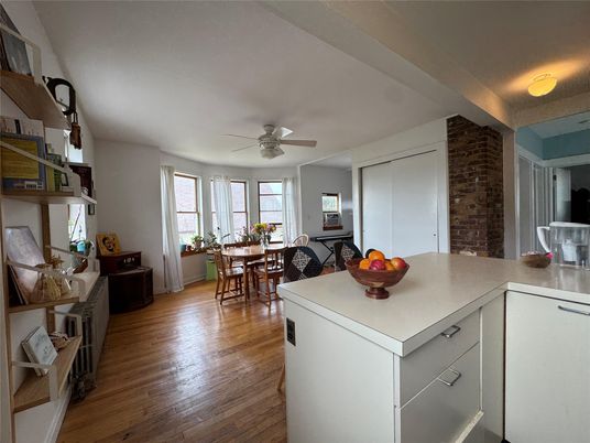 Dining room, Interior, Stone Walls, Wood Texture Flooring