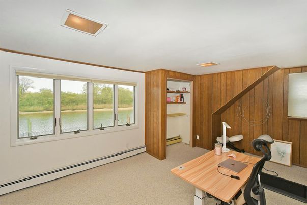 Home Office, Interior, Water, Wooden Walls