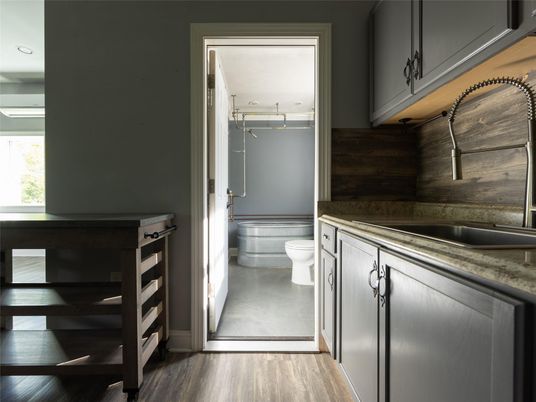 Bathroom, Interior, Wood Texture Flooring