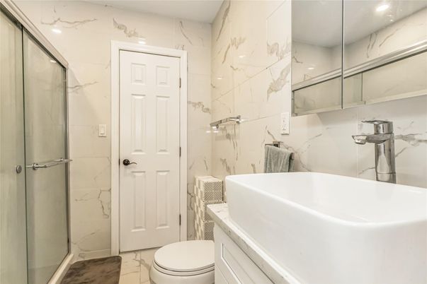 Bathroom, Glass Shower, Interior, Marble, Marble Walls