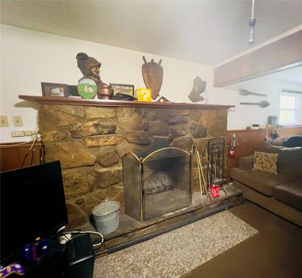 Fireplace, Interior, Stone Walls