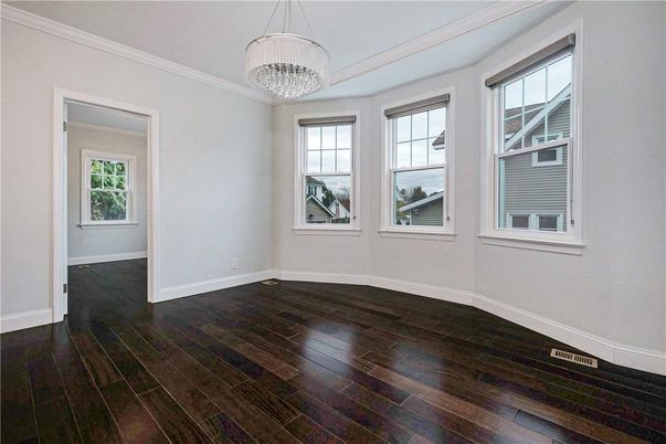 Chandelier, Empty room, Interior, Wood Texture Flooring