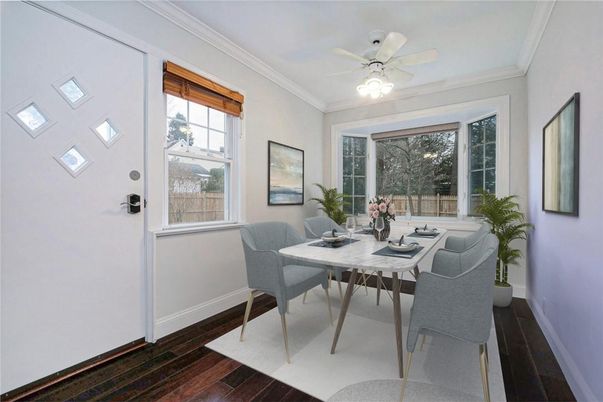 Dining room, Interior, Wood Texture Flooring