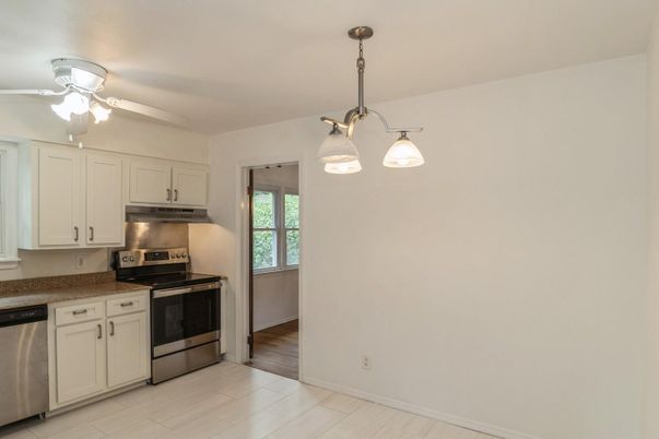 Interior, Kitchen, Pendant Lights, Stainless Steel Appliances, Wood Texture Flooring