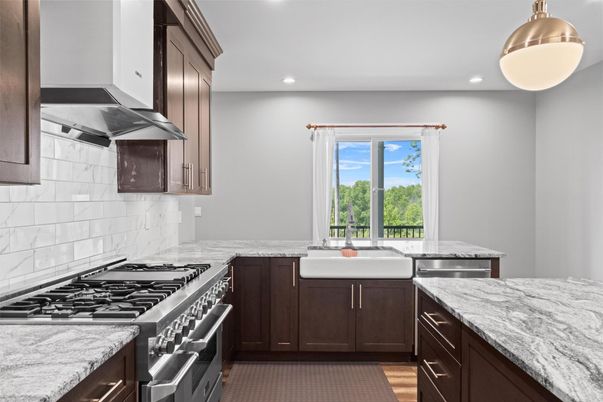 Interior, Kitchen, Pendant Lights, Recessed Lighting, Stainless Steel Appliances