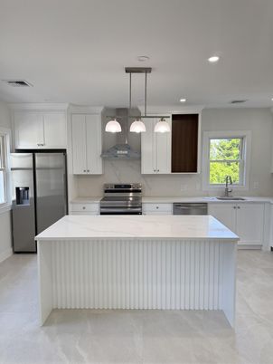 Interior, Kitchen, Pendant Lights, Recessed Lighting, Stainless Steel Appliances