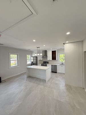 Interior, Kitchen, Pendant Lights, Recessed Lighting, Stainless Steel Appliances