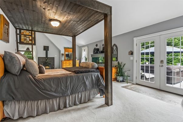 Bedroom, Fireplace, Interior