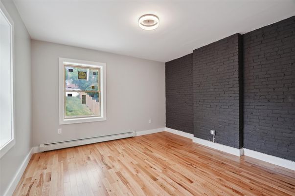 Empty room, Interior, Stone Walls, Wood Texture Flooring