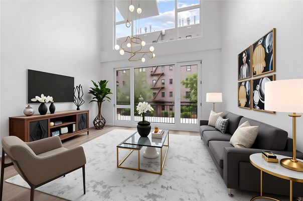 Interior, Living room, Pendant Lights, Wood Texture Flooring