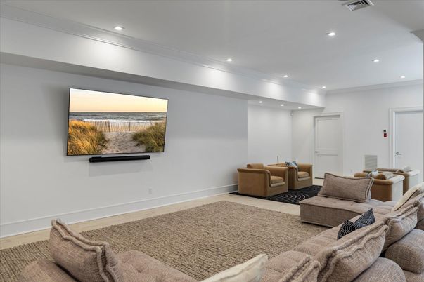 Interior, Living room, Recessed Lighting, Theatre Room