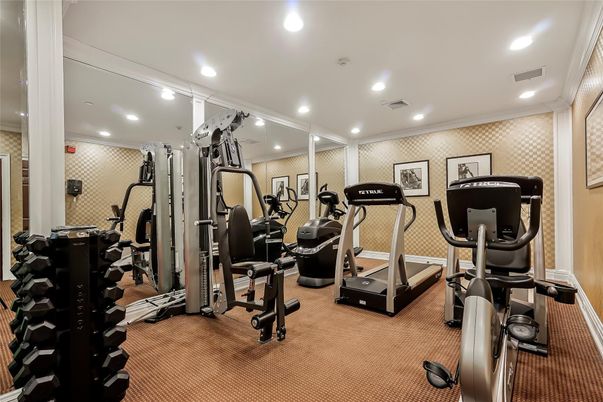 Fitness Equipment, Gym, Interior, Recessed Lighting