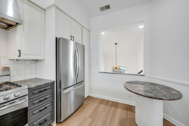 Interior, Kitchen, Pendant Lights, Wood Texture Flooring